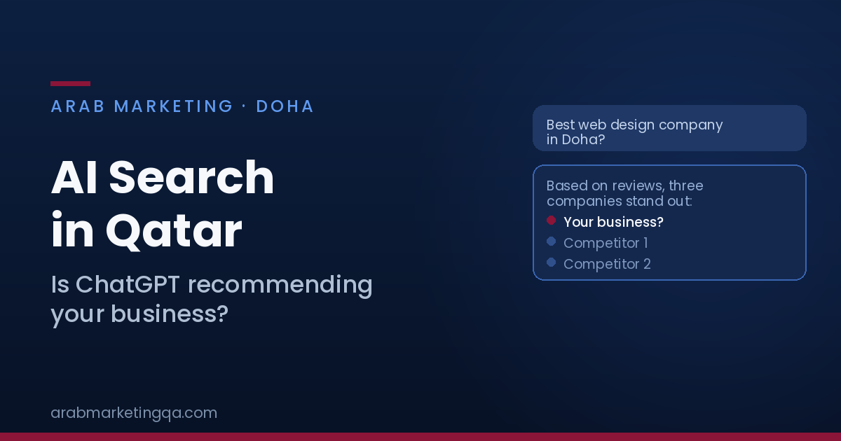AI search in Qatar showing business recommendations in Doha