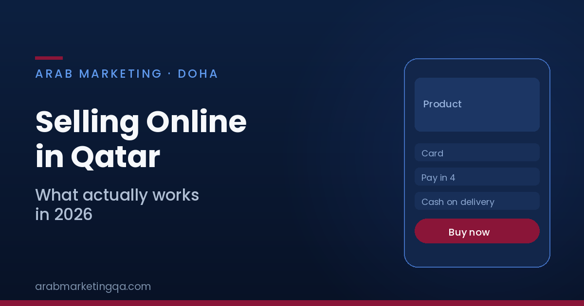 Selling online in Qatar with mobile checkout options